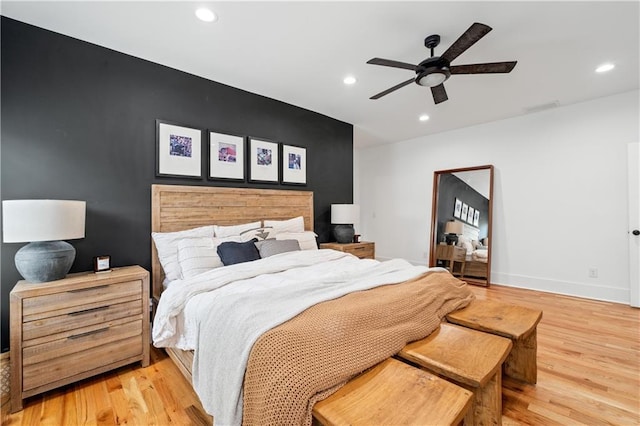 210 Locust St NE, Atlanta, GA 30317 - bedroom with recessed lighting, visible vents, and light wood finished floors
