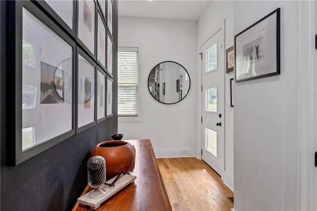 210 Locust St NE, Atlanta, GA 30317 - entrance foyer featuring baseboards, plenty of natural light, and light wood finished floors