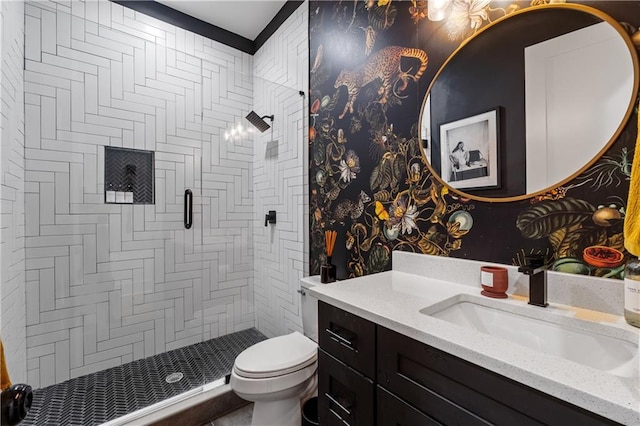 210 Locust St NE, Atlanta, GA 30317 - full bath with toilet, a shower stall, and vanity