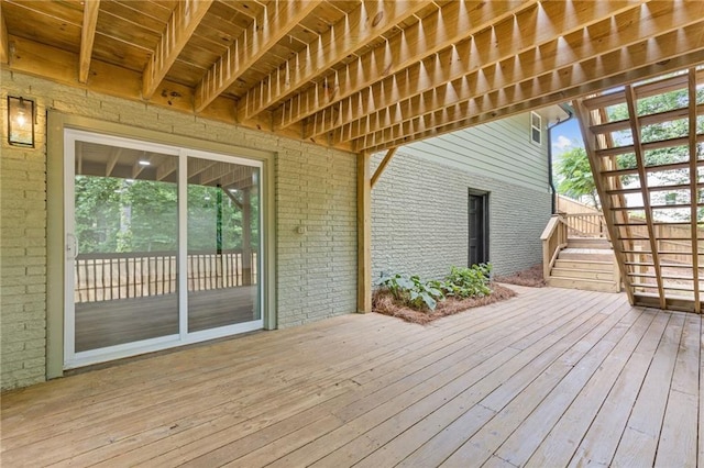 6142 Hutchins Dr, Buford, GA 30518 - wooden terrace featuring stairway