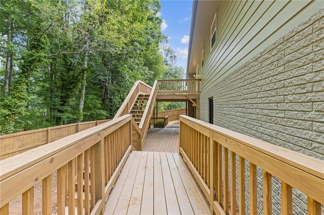 6142 Hutchins Dr, Buford, GA 30518 - wooden deck featuring stairs