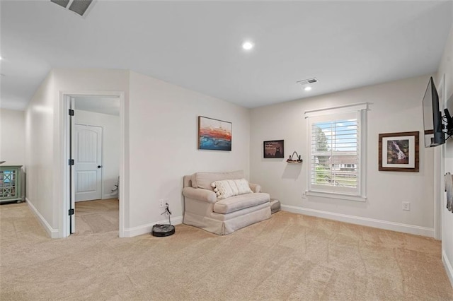 7935 Welch Ml, Ball Ground, GA 30107 - sitting room featuring baseboards, carpet flooring, and visible vents
