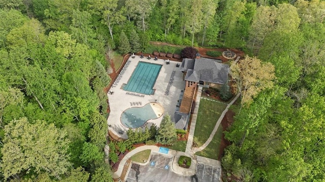 7935 Welch Ml, Ball Ground, GA 30107 - aerial view featuring a wooded view