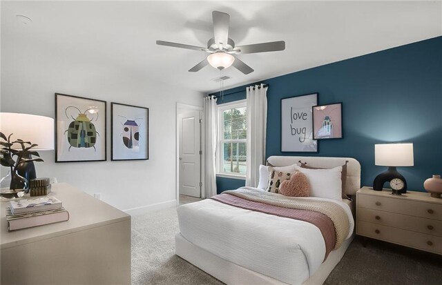 108 NW Jane Blvd, Cartersville, GA 30120 - bedroom with carpet, baseboards, and a ceiling fan