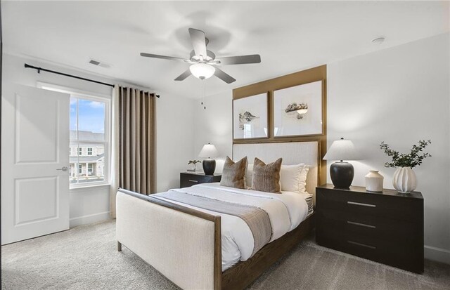 108 NW Jane Blvd, Cartersville, GA 30120 - bedroom featuring carpet, baseboards, and a ceiling fan