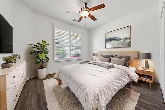 507 Bonneset Ct, Canton, GA 30114 - bedroom featuring dark wood-type flooring and a ceiling fan