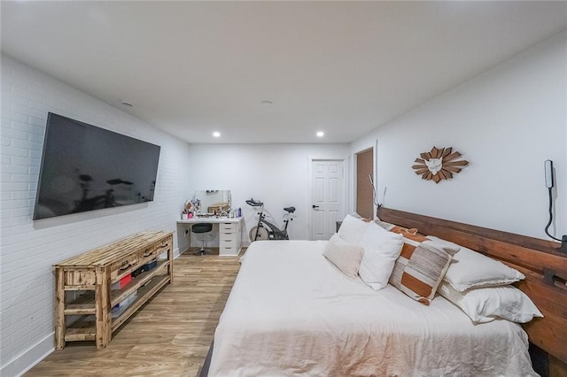 110 W Putnam Ferry Rd, Woodstock, GA 30189 - bedroom with light wood-style flooring, recessed lighting, and baseboards