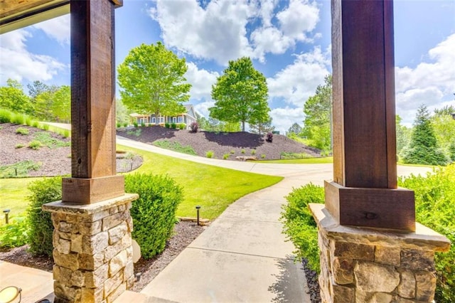 exterior space featuring a yard