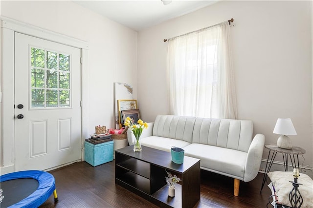 820 Elbert St SW, Atlanta, GA 30310 - living room featuring dark wood-style flooring