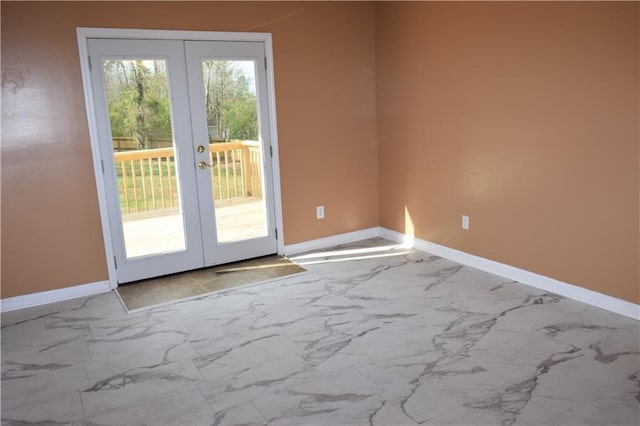 entryway with french doors