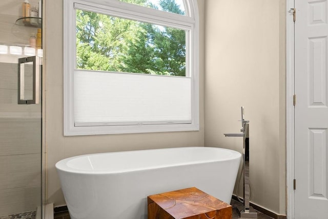 12350 Broadleaf Ln, Johns Creek, GA 30005 - full bathroom with a freestanding tub and a stall shower
