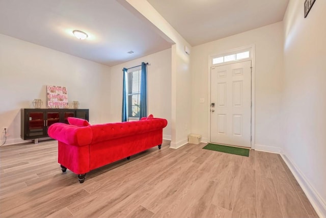 entrance foyer featuring light hardwood / wood-style flooring