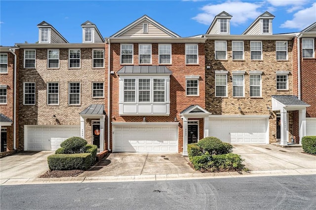 view of property with a garage