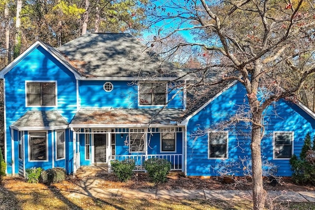 view of front of home with covered porch