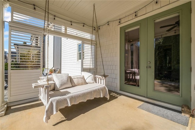 view of patio with french doors