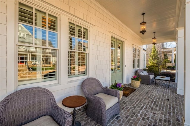 view of patio with covered porch