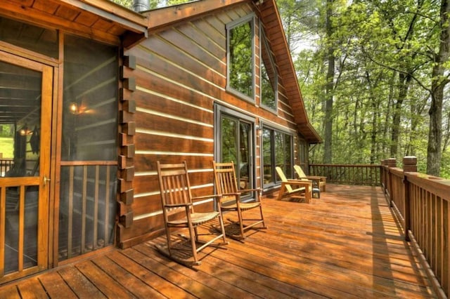 28452 Morganton Hwy, Suches, GA 30572 - view of wooden deck