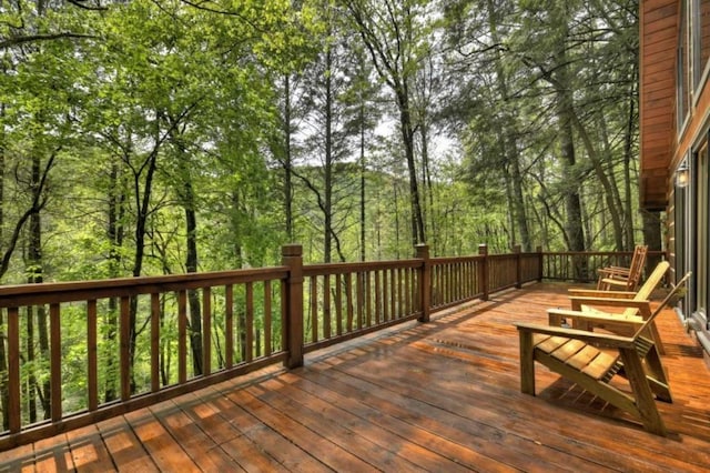 28452 Morganton Hwy, Suches, GA 30572 - deck with a wooded view