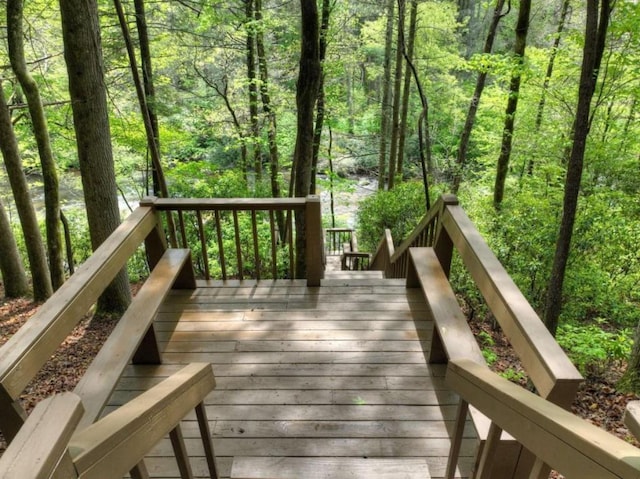28452 Morganton Hwy, Suches, GA 30572 - wooden deck featuring a forest view
