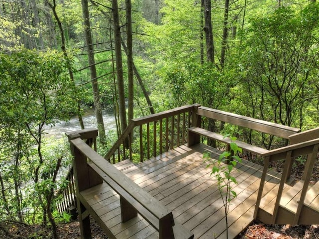 28452 Morganton Hwy, Suches, GA 30572 - deck featuring a view of trees
