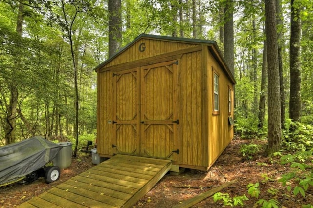 28452 Morganton Hwy, Suches, GA 30572 - view of shed with a view of trees