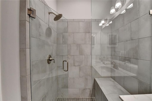 bathroom with walk in shower