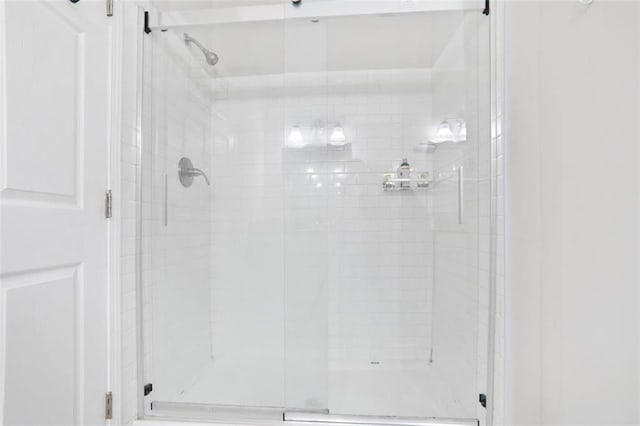 full bathroom featuring a shower stall