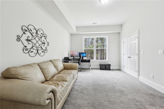 view of carpeted living room