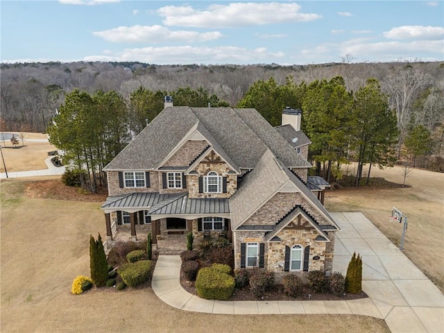 view of front of house with covered porch