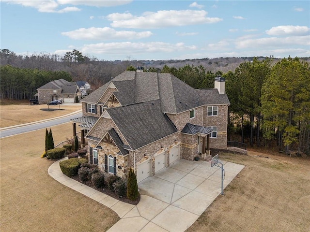 birds eye view of property