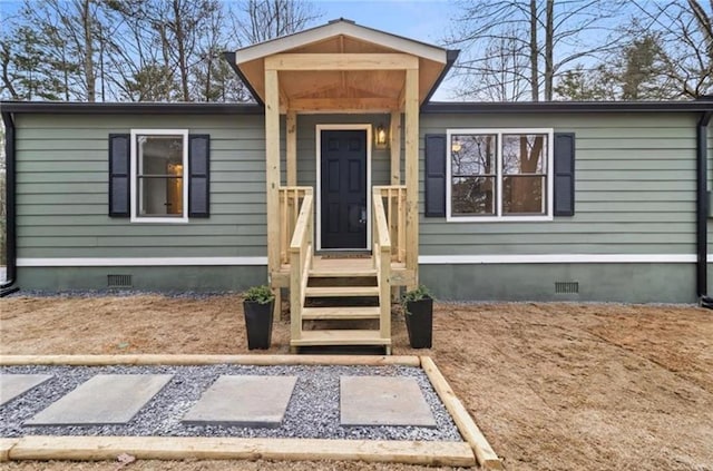 67 Gatewood Rd, Ellijay, GA 30540 - view of front of house with crawl space
