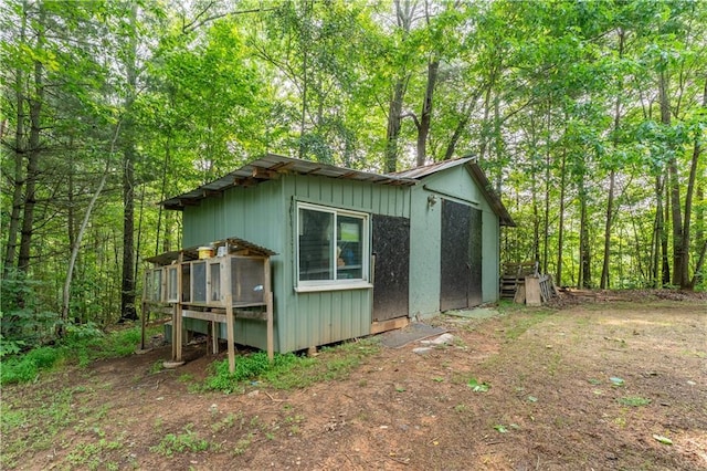 67 Gatewood Rd, Ellijay, GA 30540 - view of outdoor structure featuring a forest view
