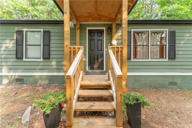 67 Gatewood Rd, Ellijay, GA 30540 - property entrance with crawl space