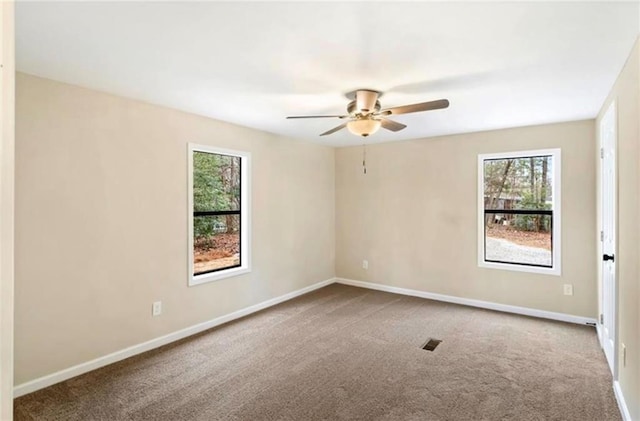 67 Gatewood Rd, Ellijay, GA 30540 - empty room with carpet, healthy amount of natural light, and a ceiling fan
