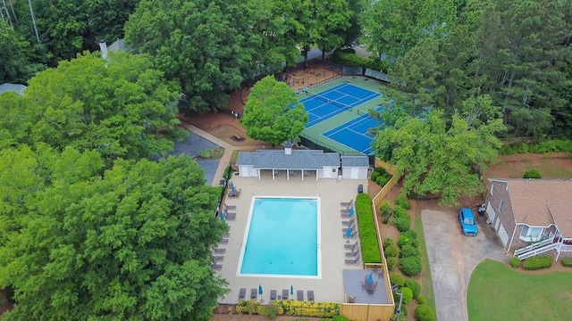 1663 Willow Way, Woodstock, GA 30188 - aerial view of property and surrounding area featuring a pool