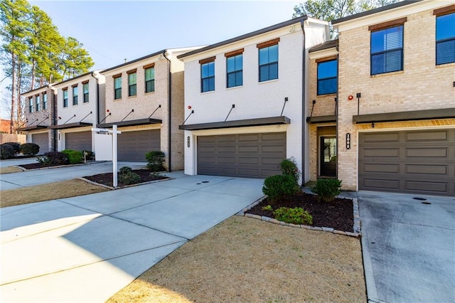 view of property featuring a garage