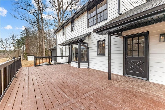 view of wooden deck