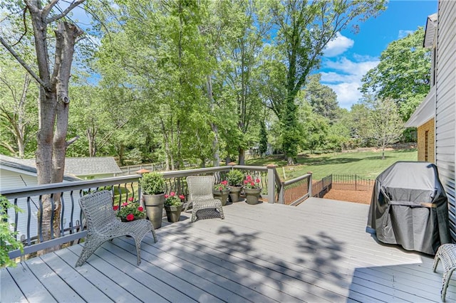 deck with fence