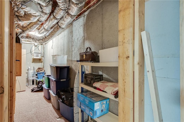 view of storage room