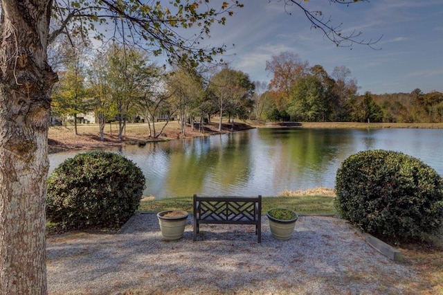 view of property's community featuring a water view