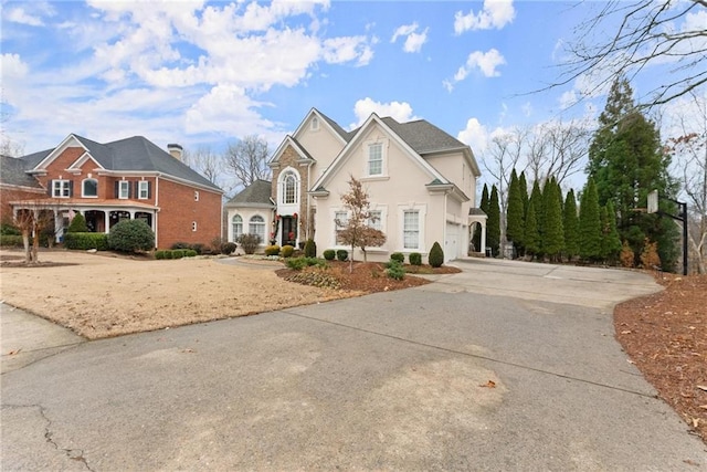 front of property featuring a garage