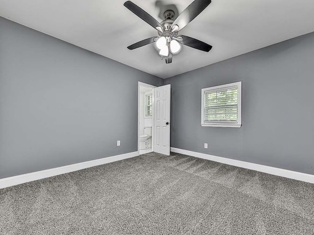 1564 Bubbling Creek Rd, Brookhaven, GA 30319 - spare room featuring a ceiling fan, carpet, and baseboards