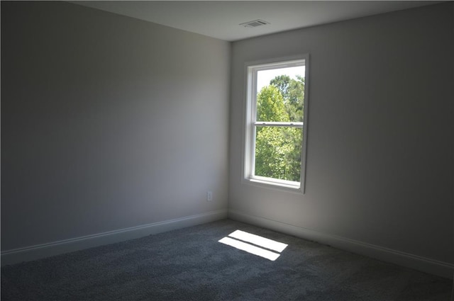 unfurnished room featuring carpet