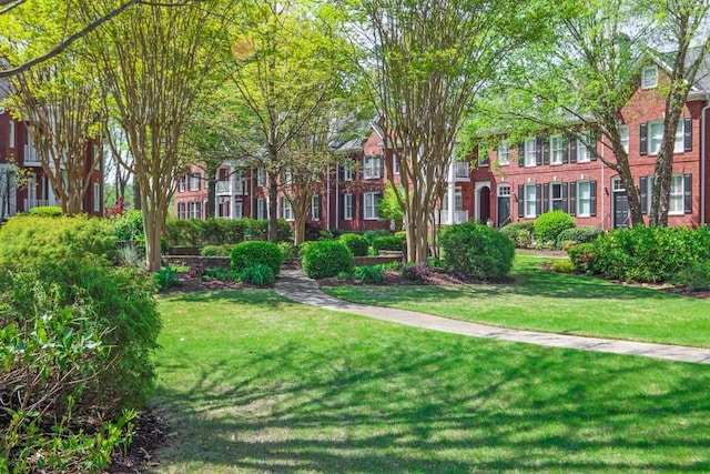 view of home's community featuring a yard