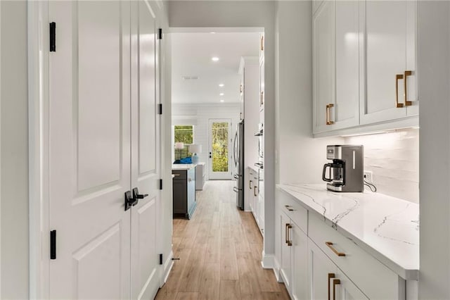 228 Idylwilde Way, Canton, GA 30115 - corridor featuring light wood-style floors and recessed lighting