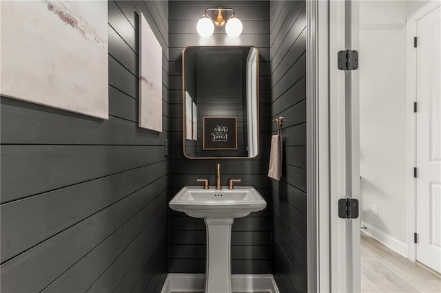 228 Idylwilde Way, Canton, GA 30115 - bathroom with a sink and wood finished floors