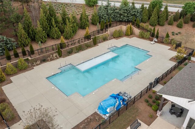 228 Idylwilde Way, Canton, GA 30115 - pool with a patio area and fence