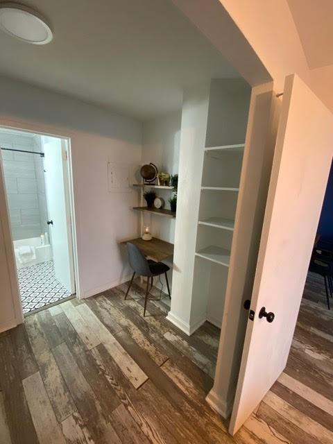 interior space featuring dark hardwood / wood-style floors