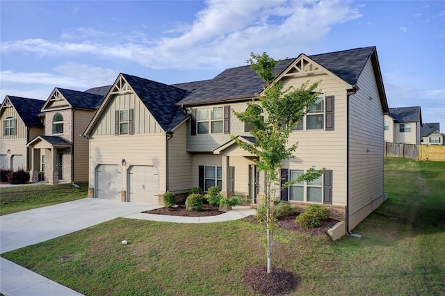 3746 Okefenokee Rdg, Loganville, GA 30052 - view of front of property featuring board and batten siding, concrete driveway, and a garage