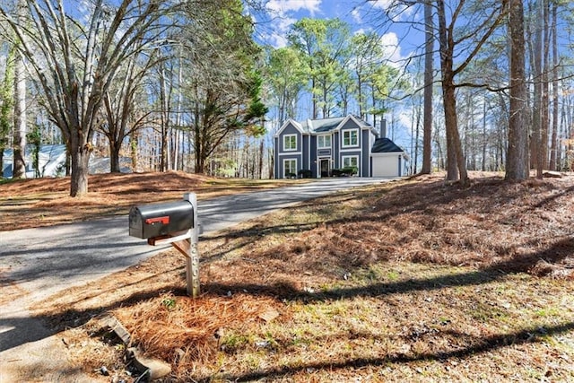 view of road with aphalt driveway